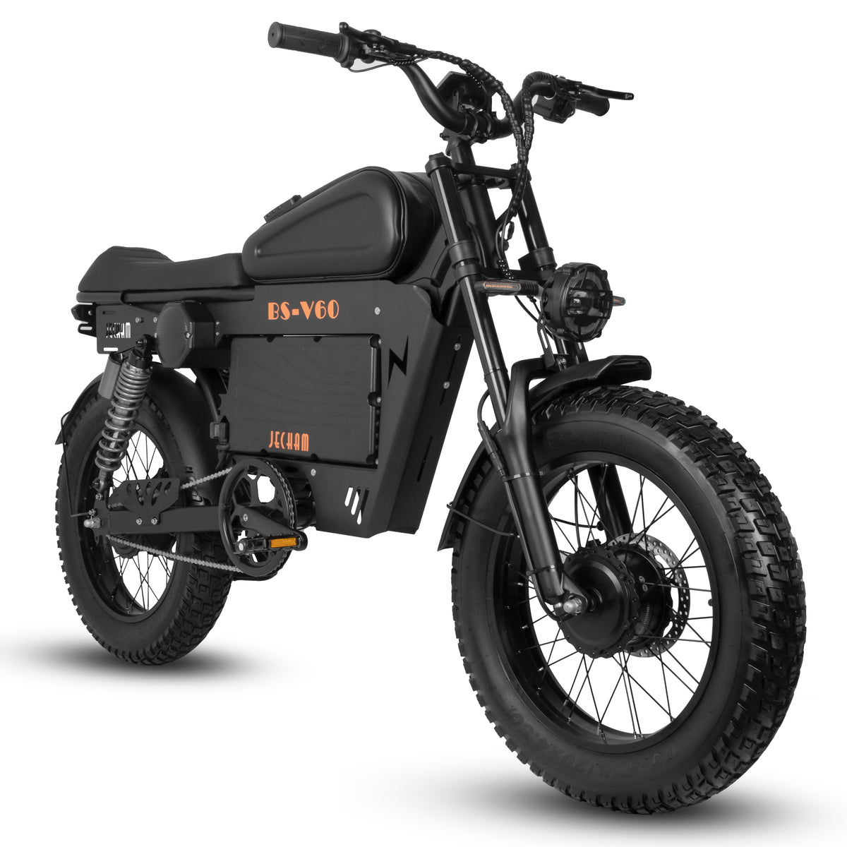 BS-V60 Retro Motorcycle Style Electric Bike – Powerful Vintage E-Bike for Urban & Outdoor Riding