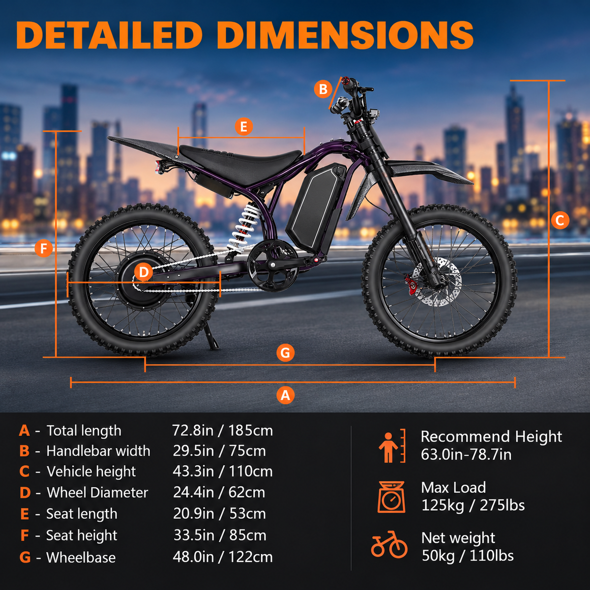 QF200   PRO   4700W   Electric   Dirt   Bike