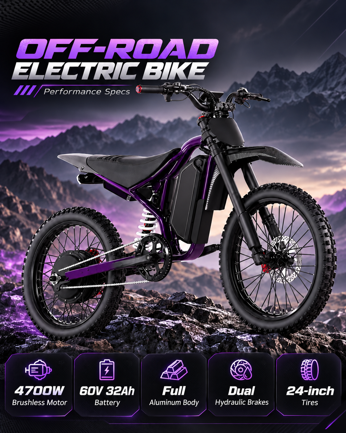 QF200   PRO   4700W   Electric   Dirt   Bike
