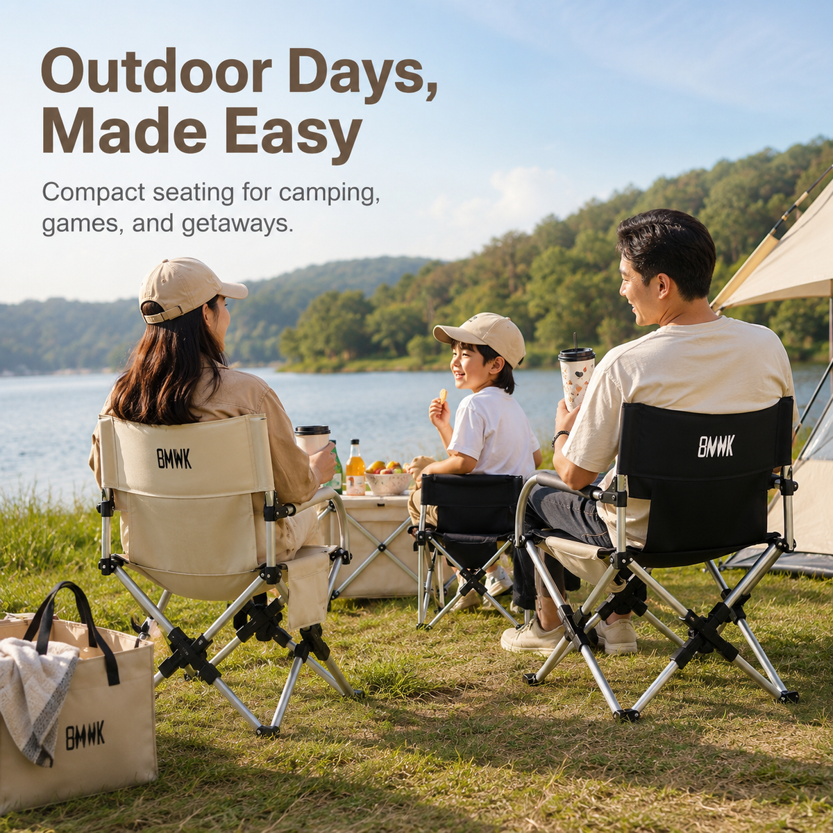 Portable Aluminum Alloy Folding Camping Chair – Lightweight Outdoor Chair for Camping, Fishing, Hiking & Picnics