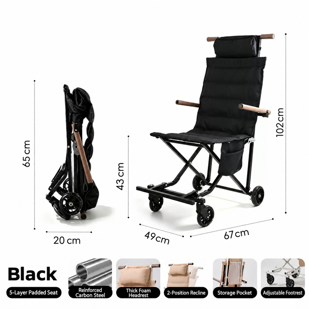 Portable Folding Multifunctional Pushcart For Travel