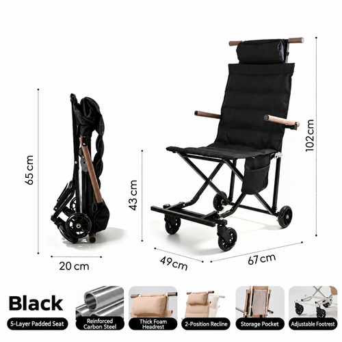 Portable Folding Multifunctional Pushcart For Travel