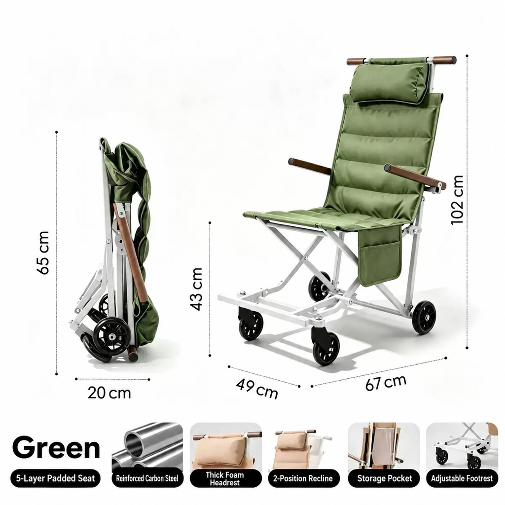 Portable Folding Multifunctional Pushcart For Travel