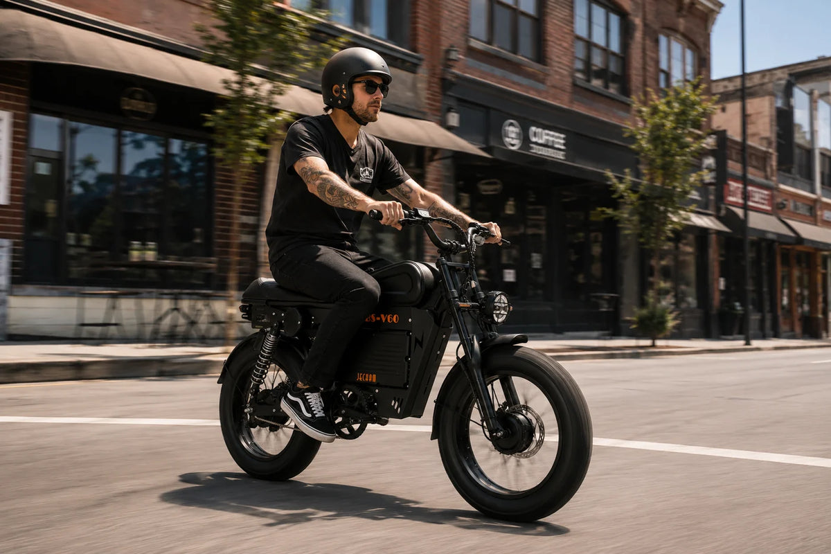 BS-V60 Retro Motorcycle Style Electric Bike – Powerful Vintage E-Bike for Urban & Outdoor Riding
