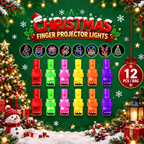 Halloween Finger Projector Lights – 12PCS Colorful LED Projection Toys