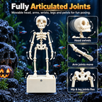 Dancing Skeleton Aquarium Decor – Bubble-Powered Moving Fish Tank Ornament